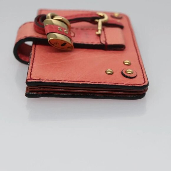 Chloe Card Case Leather Pink Auth 102045V - Picture 12 of 16